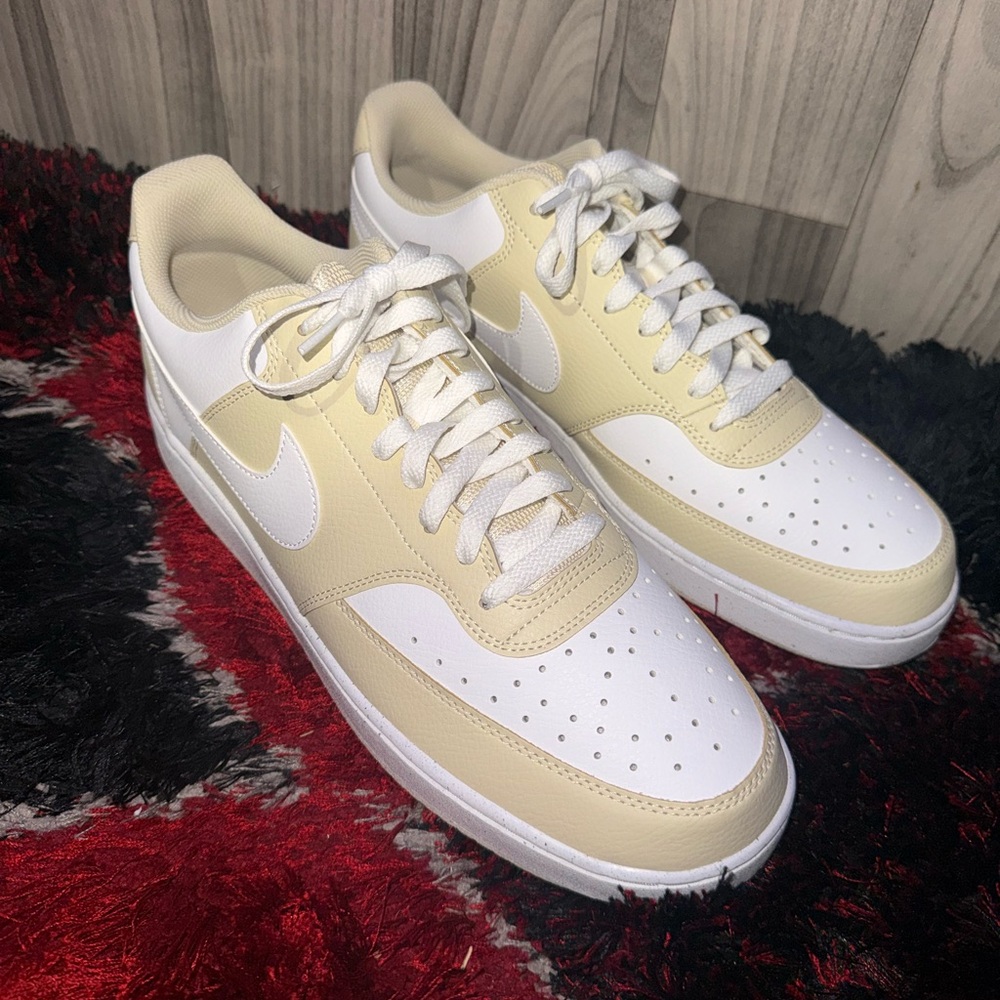 Nike Court Vision Low Sneakers — White & Cream Low-Top | SIZE: 13
